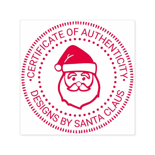 Santa Claus Xmas “Certificate of Authenticity” #3 Permastempel (Design)