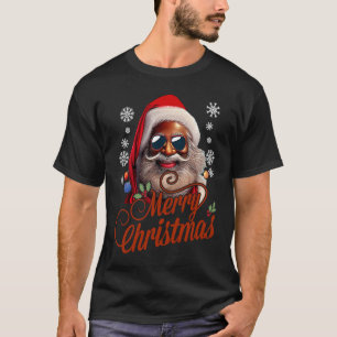 Santa Claus Xmas Santa Black Afro American T-Shirt