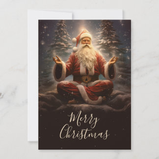 Santa Claus Yoga Feiertagskarte