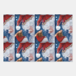 Santa Clause Animal Lover Geschenkpapier Set
