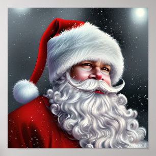 Santa Clause Close up Poster