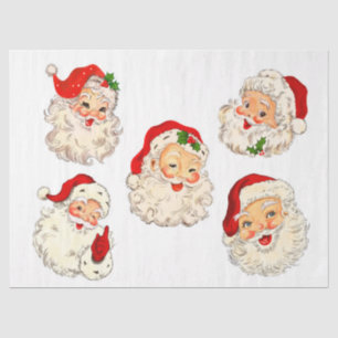 Santa Clause Collage Decoupage Decoupaging Retro Seidenpapier