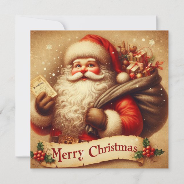 Santa Clause Feiertagskarte (Vorderseite)