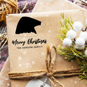 Santa Clause Hat frohe Weihnachts-Script-Familie Permastempel