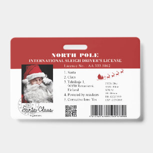 Santa Clause Imitate haben das Abzeichen der Fahre Ausweis