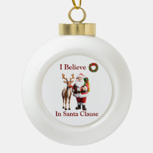 Santa Clause Keramik Kugel-Ornament