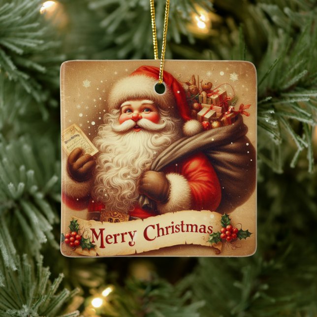 Santa Clause Keramikornament (Baum)