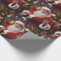Santa Clause lächelt und windet