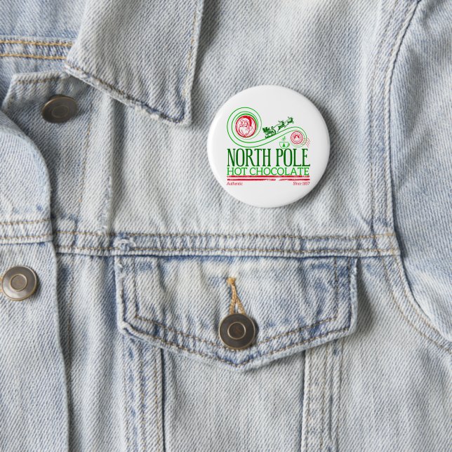 Santa Clause Nordpol Heiße Schokolade Button (Beispiel)