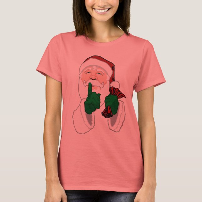 Santa Clause Shirt Womens Santa T - Shirt & Gesche (Vorderseite)