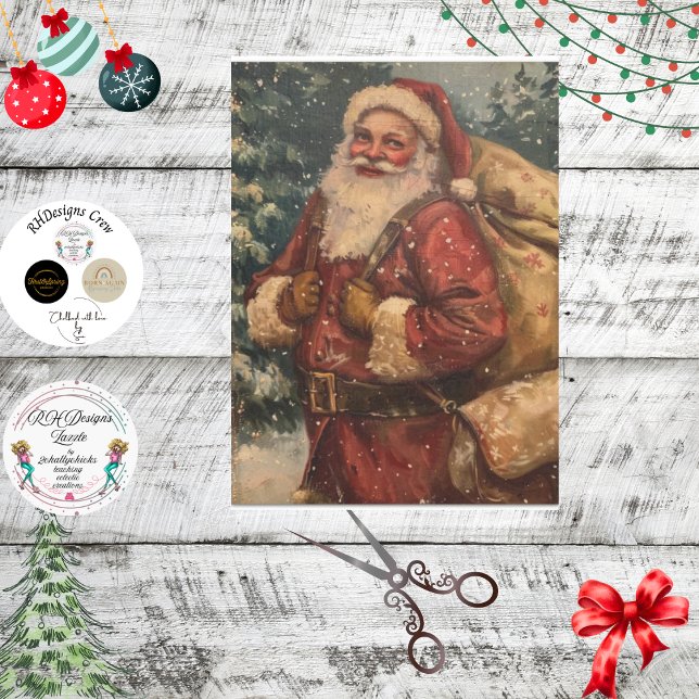 Santa Clause Vintag Decoupage Seidenpapier (Von Creator hochgeladen)