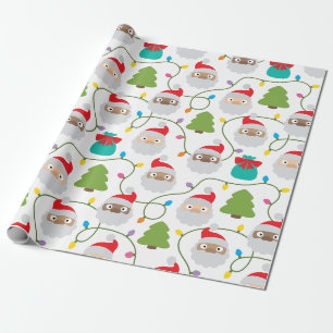 Santa Clauses Muster Geschenkpapier