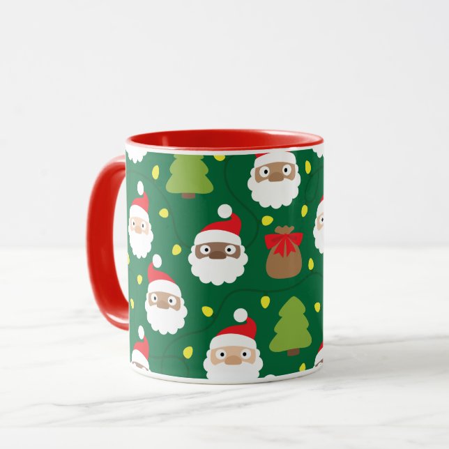 Santa Clauses Muster Tasse (Vorderseite Links)