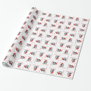 Santa Claws CAT Wrapping Paper Geschenkpapier