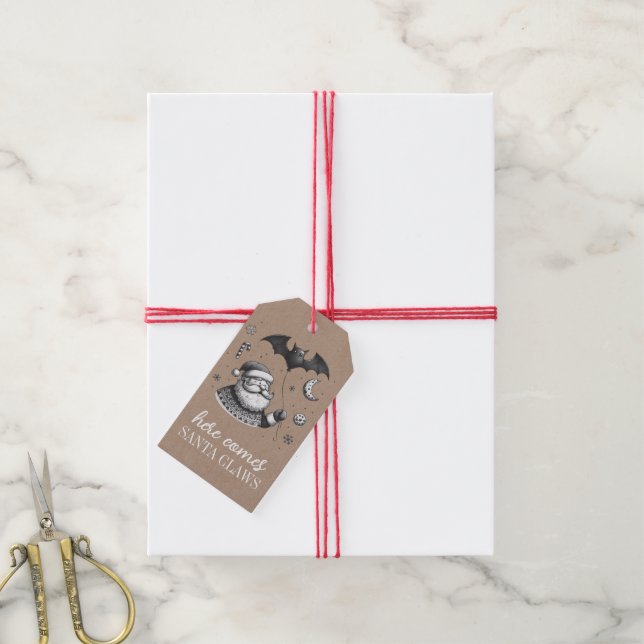 Santa Claws Geschenkanhänger (Mit Garn)