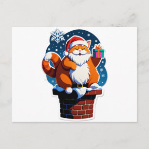 Santa Claws kommt in die Stadt Feiertagspostkarte