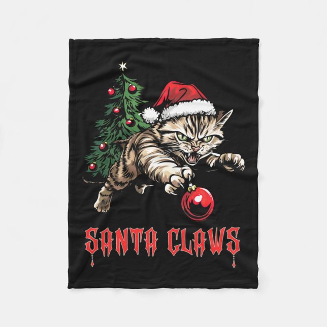 Santa Claws Long Sleeve  Fleecedecke (Vorderseite)
