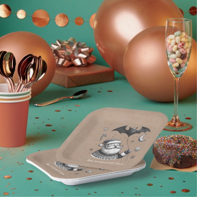 Santa Claws Pappteller (Multi)