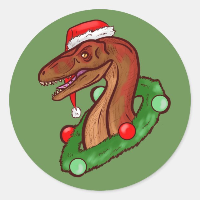 Santa Claws Runder Aufkleber (Vorderseite)