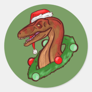 Santa Claws Runder Aufkleber