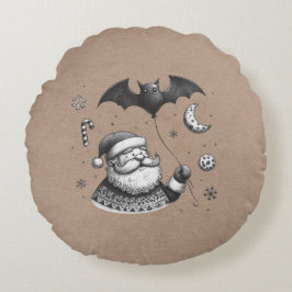 Santa Claws Rundes Kissen