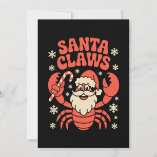 Santa Claws Weihnachten Hummer Candy Cane Xmas Hut Einladung