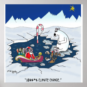 Santa & Climate Change Poster