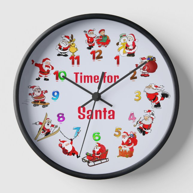 Santa Clock Uhr (Vorderseite)