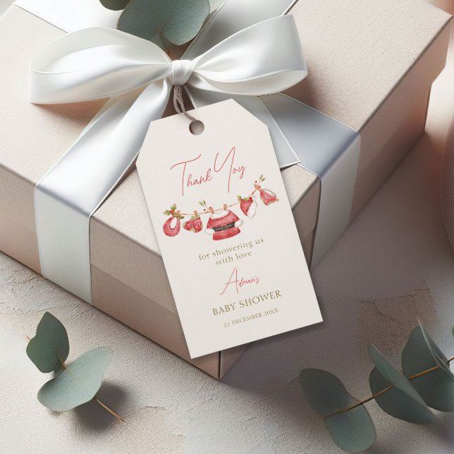 Santa Clothes Winter Boy Baby Dusche Vielen Dank Geschenkanhänger (Von Creator hochgeladen)