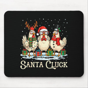 Santa Cluck Huhn Weihnachten Bauernhof Tier Lustig Mousepad