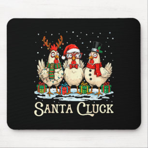 Santa Cluck Huhn Weihnachten Bauernhof Tier Lustig Mousepad