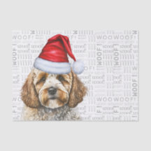 Santa Cockapoo Dog Festlicher Weihnachtsfeiertag