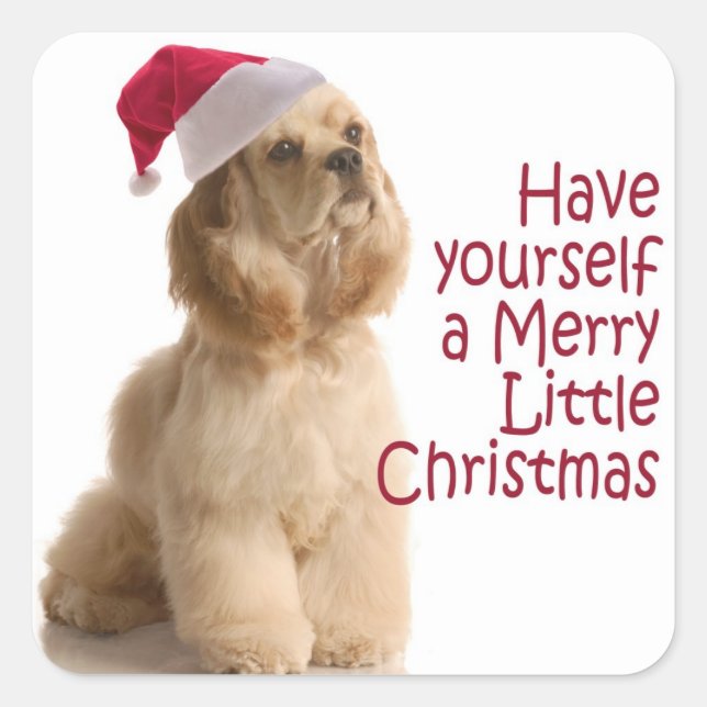 Santa Cocker Stickers (Vorderseite)