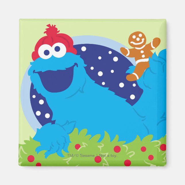 Santa Cookie Monster Magnet (Vorne)
