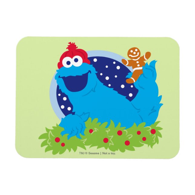 Santa Cookie Monster Magnet (Horizontal)