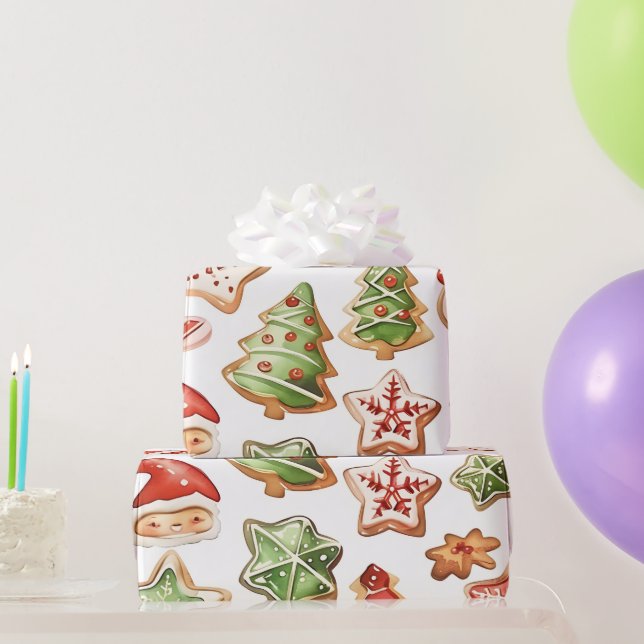 Santa Cookies  Geschenkpapier (Partygeschenke)