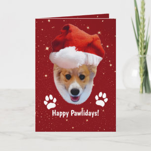 Santa Corgi Happy Pawlidays Card Karte
