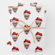 Santa Corgi Packpapier Blätter