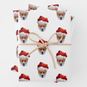 Santa Corgi Packpapier Blätter