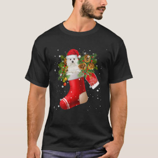 Santa Coton De Tulear Weihnachtssock Pajama T-Shirt