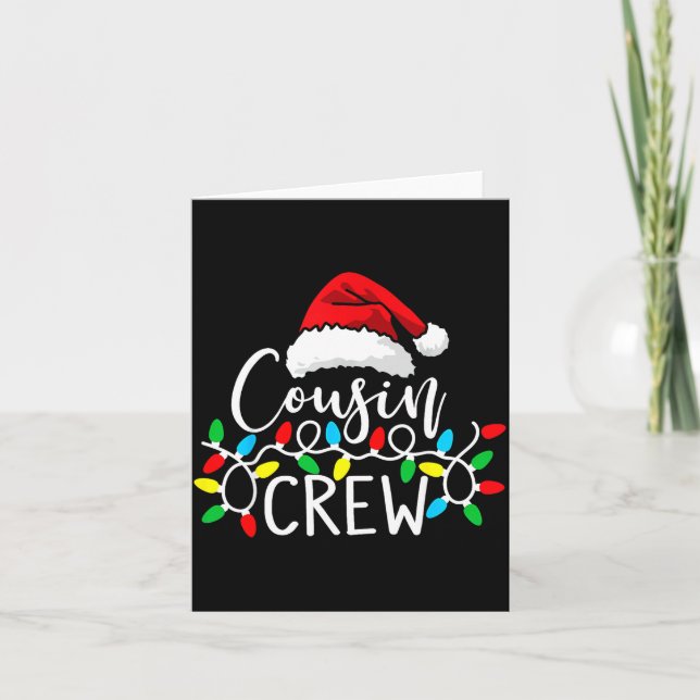 Santa Cousin Crew Christmas Matching Pajamas For K Karte (Vorderseite)