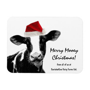 Santa Cow-Holstein Milchkuh Magnet