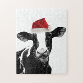 Santa Cow-Holstein Milchkuh Puzzle