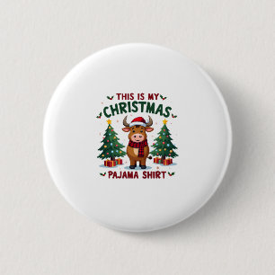 Santa Cow Weihnachtsbaumlichter Das ist mein Weihn Button