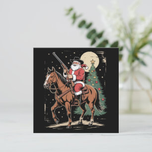 Santa Cowboy Vintage Weihnachtsbaum Cowboy Liebhab Feiertagskarte