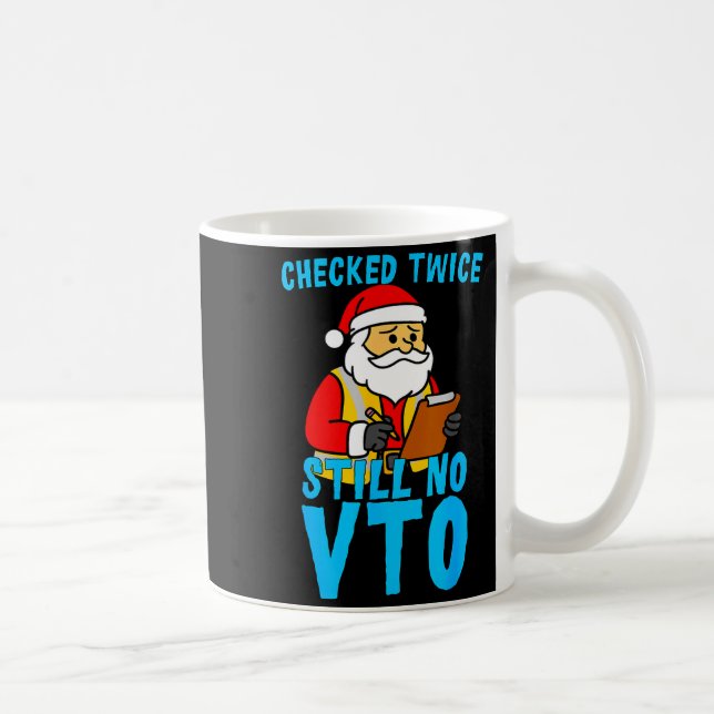 Santa Coworker Christmas Swagazon Checked Twice St Kaffeetasse (Rechts)