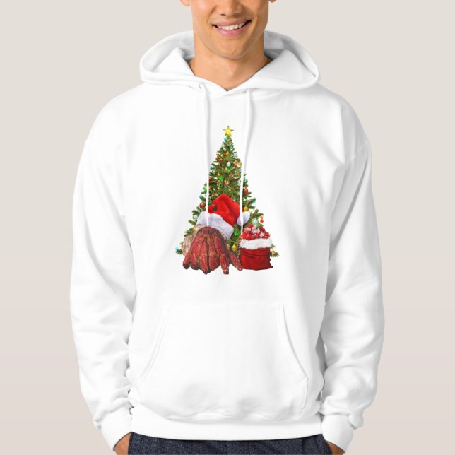 Santa Crab Funny Christmas Hermit Crab Lover Hoodie (Vorderseite)