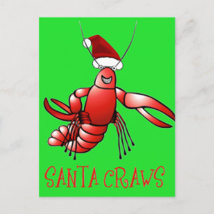 Santa Crawdad (Santa Craws) Postkarte