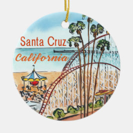 Santa Cruz Achterbahn-Ornament Keramik Ornament