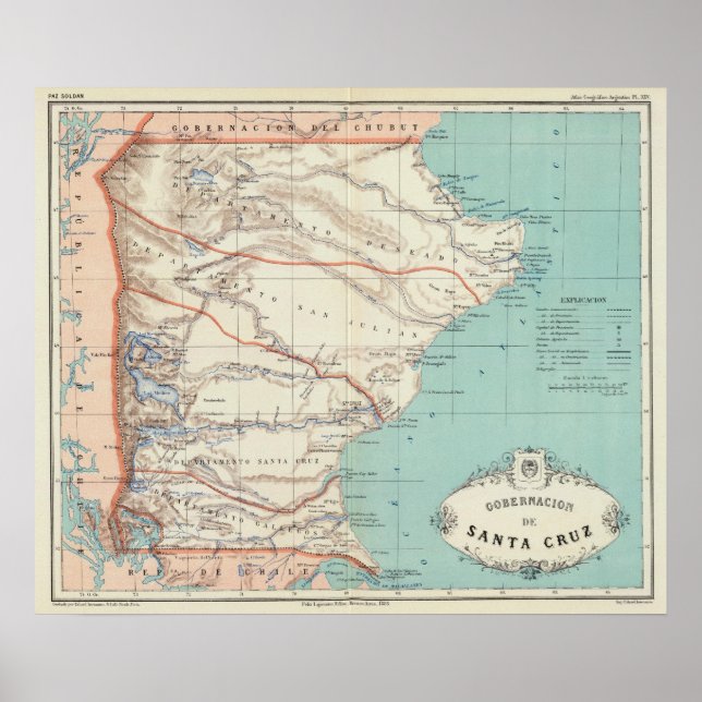 Santa Cruz, Argentinien Poster (Vorne)